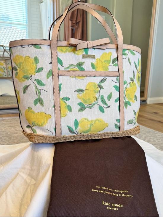 kate spade Handbags - kate spade Espadrille Capri Painterly Canvas Lemon Print Tote